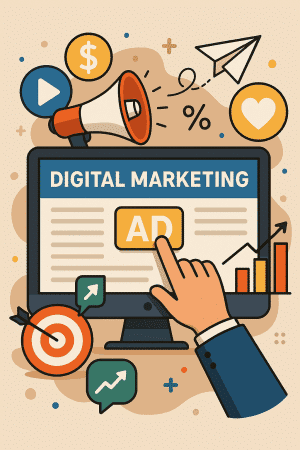 مرحله ۳: تبلیغات و بازاریابی دیجیتال